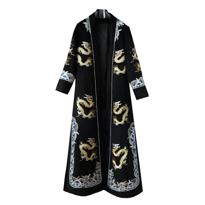 SUOER/娑尔娑尔金龙绣花风衣外套SF4WB00701