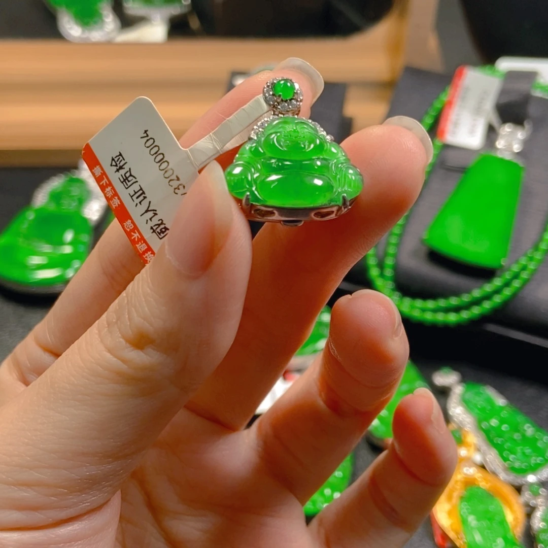 翡翠银S925镶嵌吊坠(不含链)