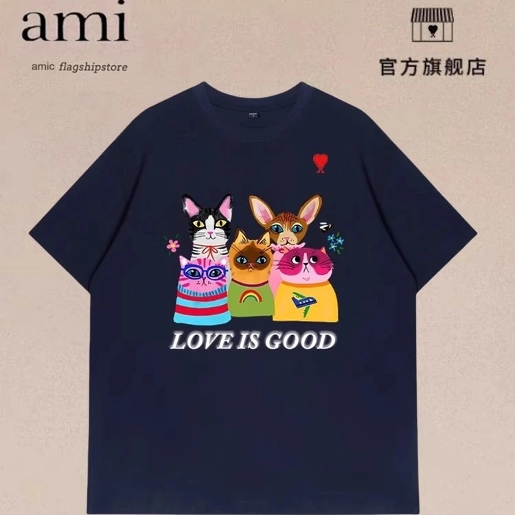 【小璐专属】正品AM I KMKM夏季男女同款短袖T恤时尚休闲情侣上衣潮