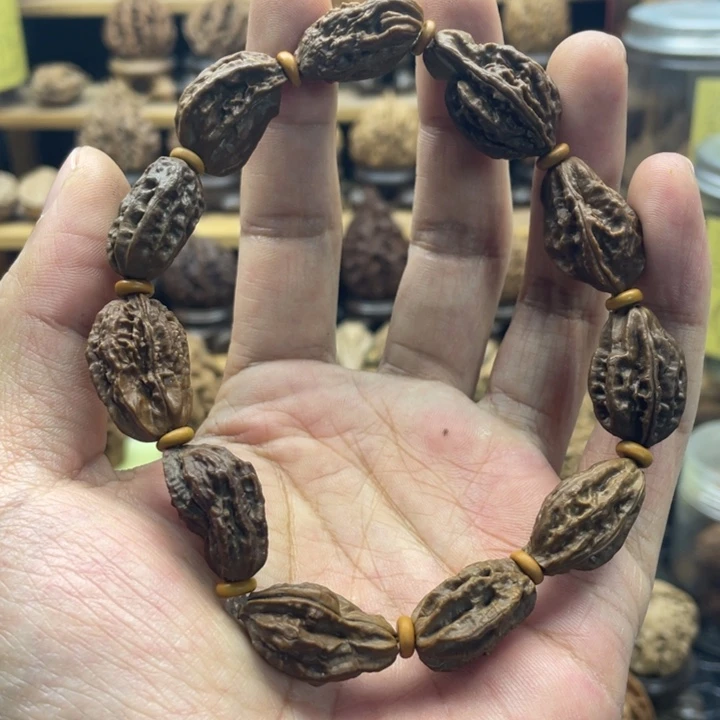 文玩核桃把件楸子手串50