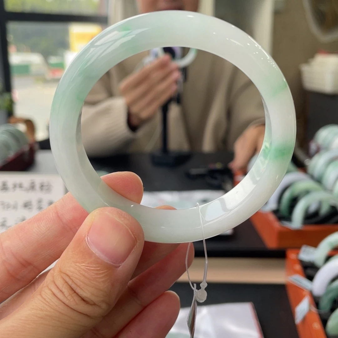 翡翠未镶嵌手镯14号链接57