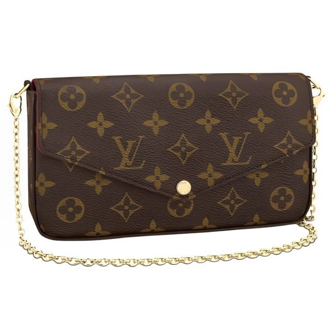 99新 LouisVuitton/路易威登 【静文专属】老花三合一链条包