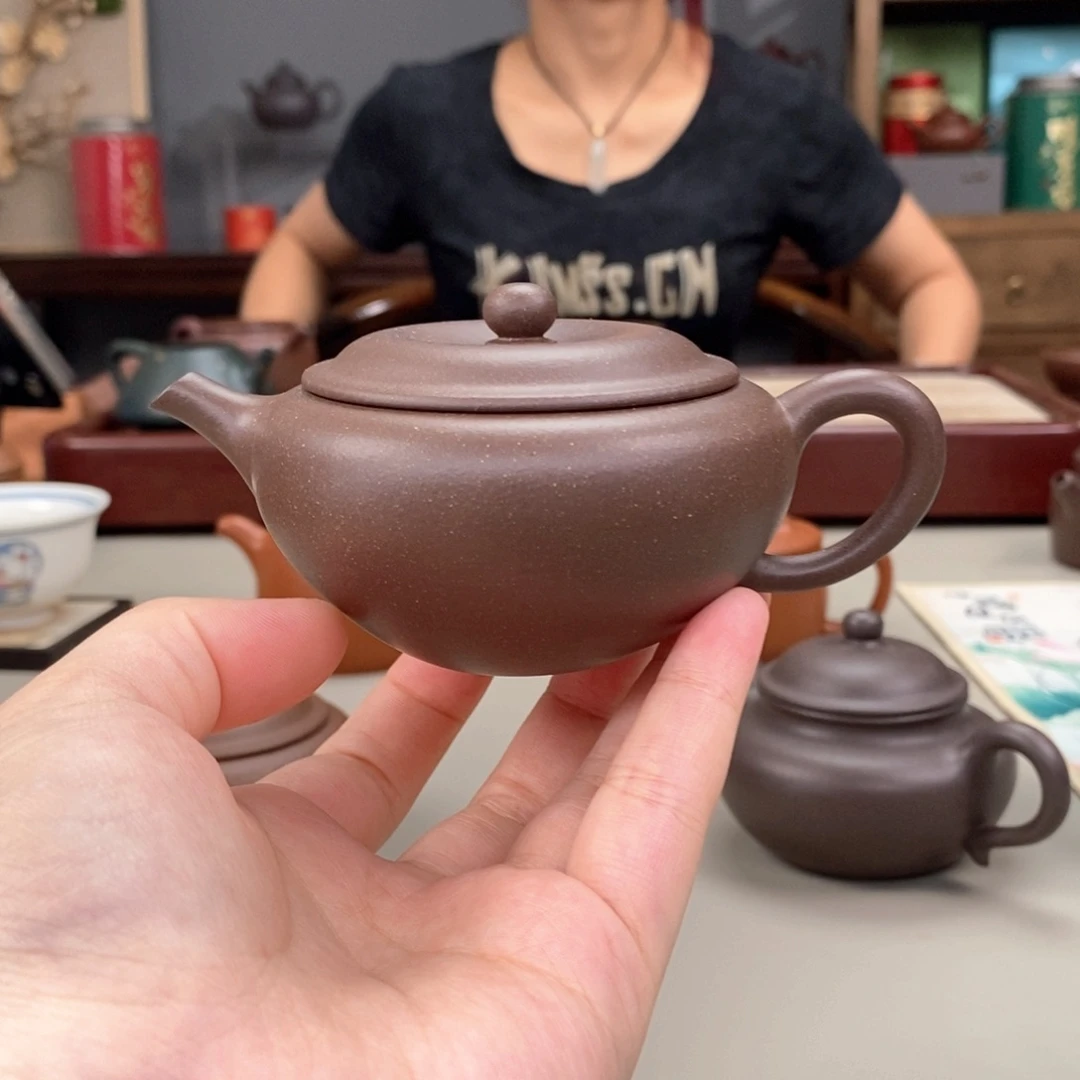 茶壶紫砂天青钵盂半手140cc
