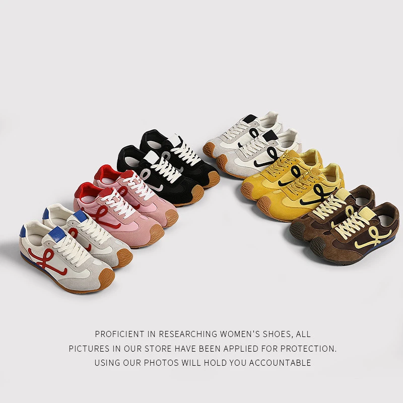 小罗德训鞋2025欧若风小众时髦平底复古真皮阿甘休闲鞋