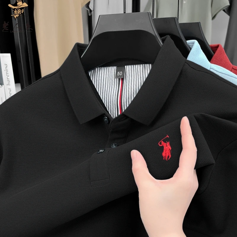 【 香港专柜 】男士夏季100%纯棉POLO衫时尚休闲百搭商务翻领短袖