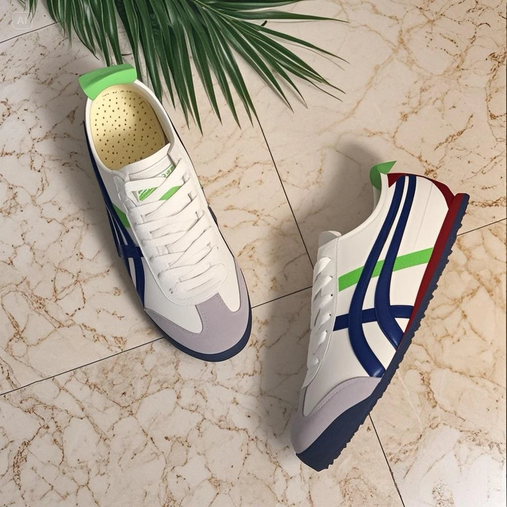 新款情侣夏季一脚蹬ins休闲百搭懒人时尚软底皮面虎冢运动