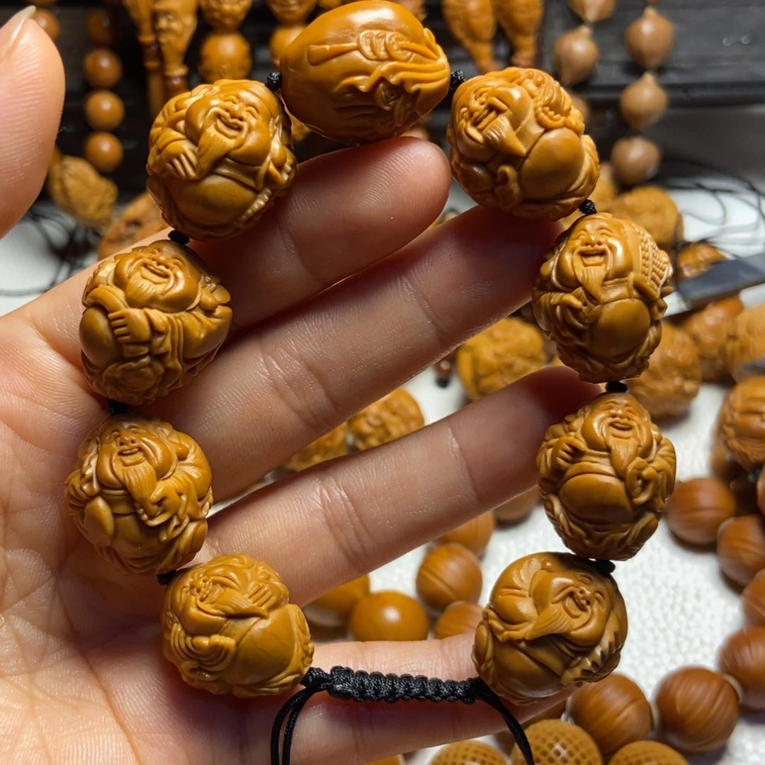 【闪购商品】橄榄核手串/手链八宝财神1.9