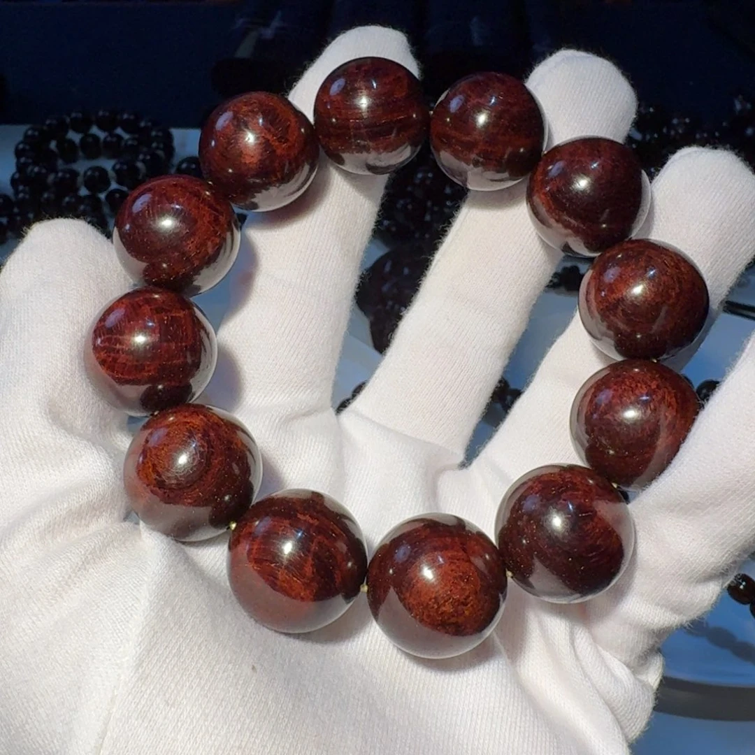 芭***朗手串/手链小叶紫檀日本三味线古琴料高油密水波满鳞底