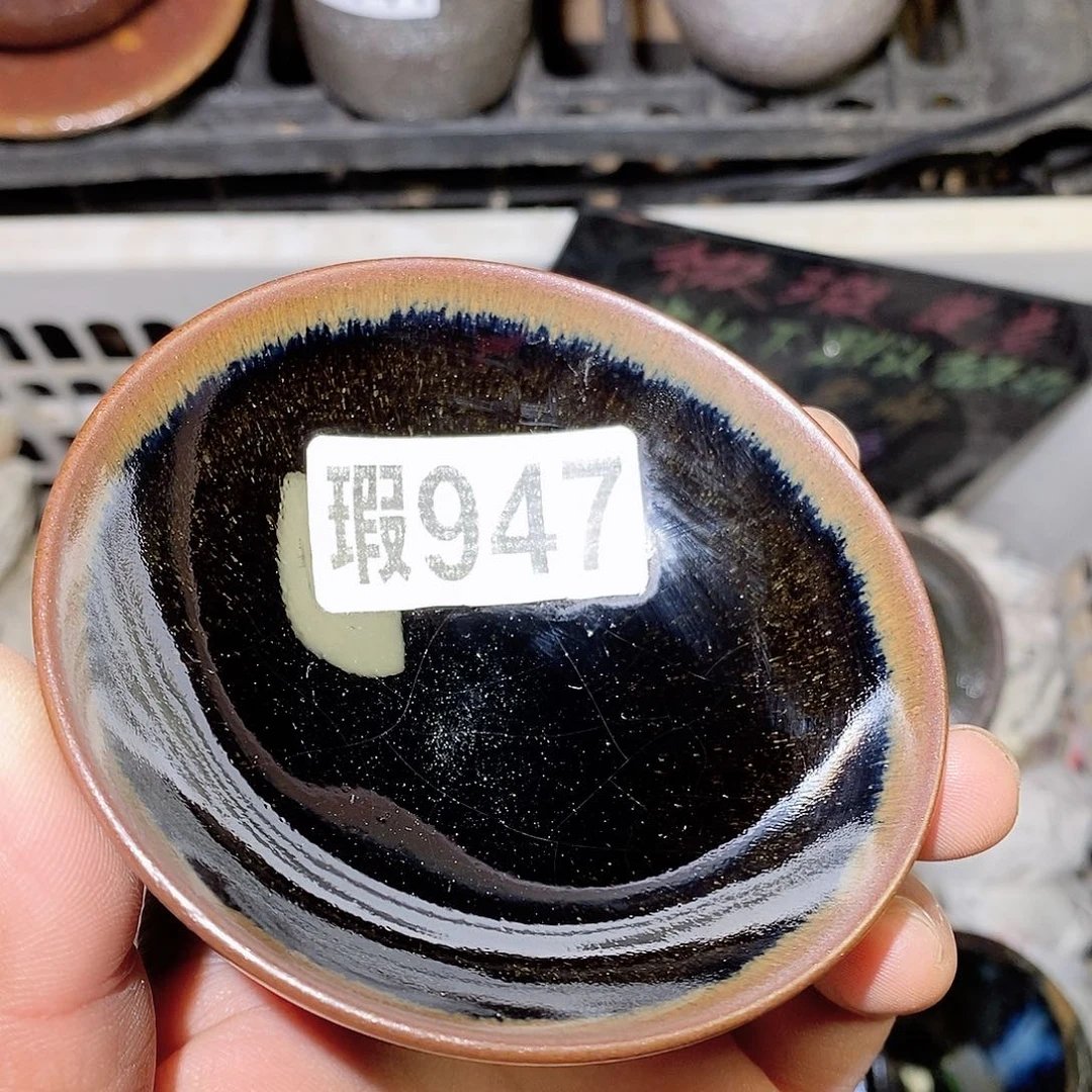 茶盏柴烧微瑕建盏主人杯