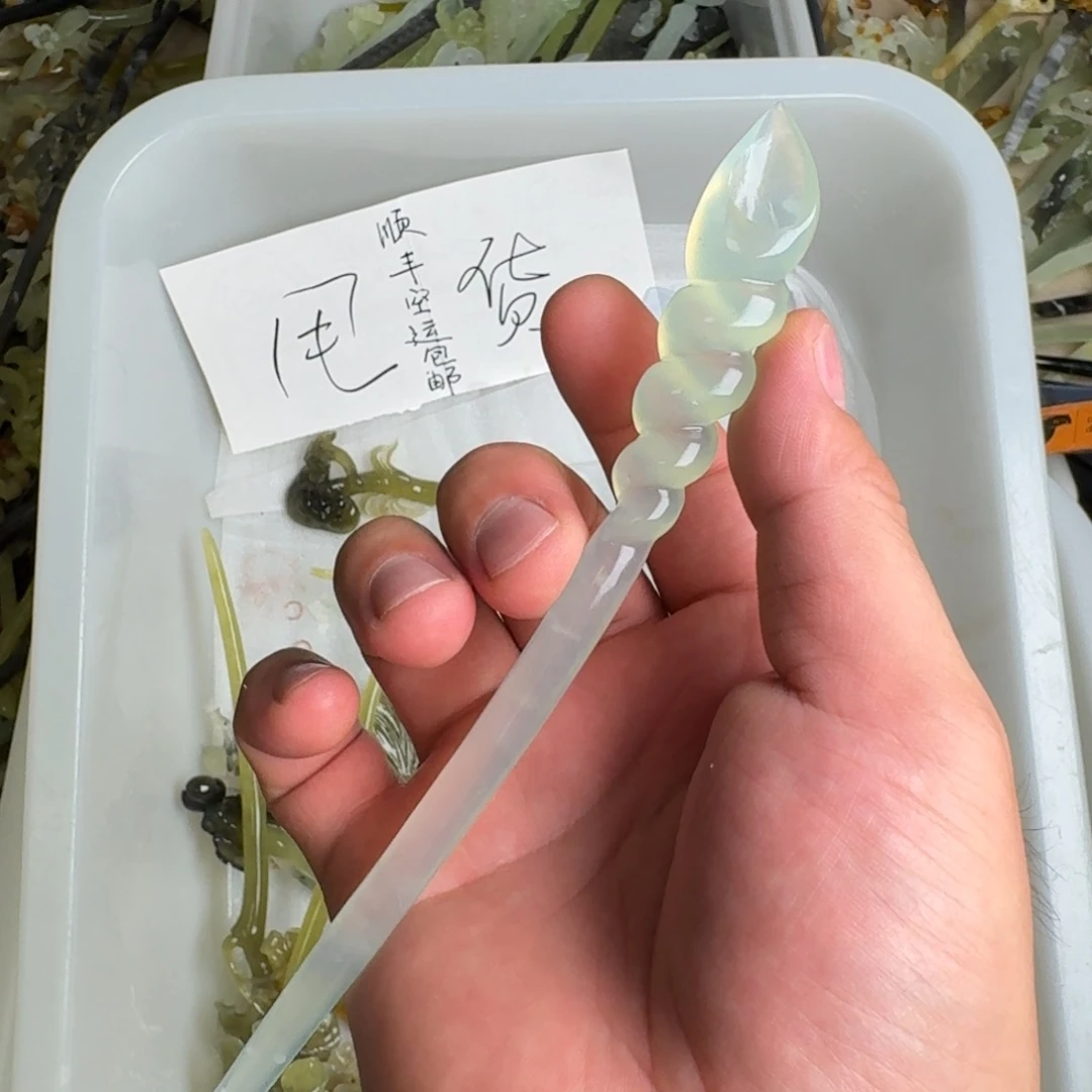 未镶嵌蛇纹石玉发饰