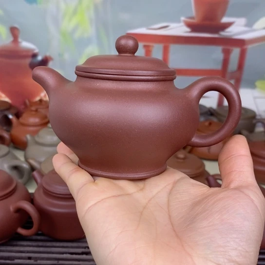 紫砂茶壶风釉200ccccccc羊角山紫泥