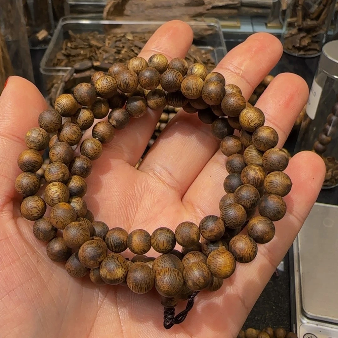 木***诚手串沉香海南白棋0.7标本