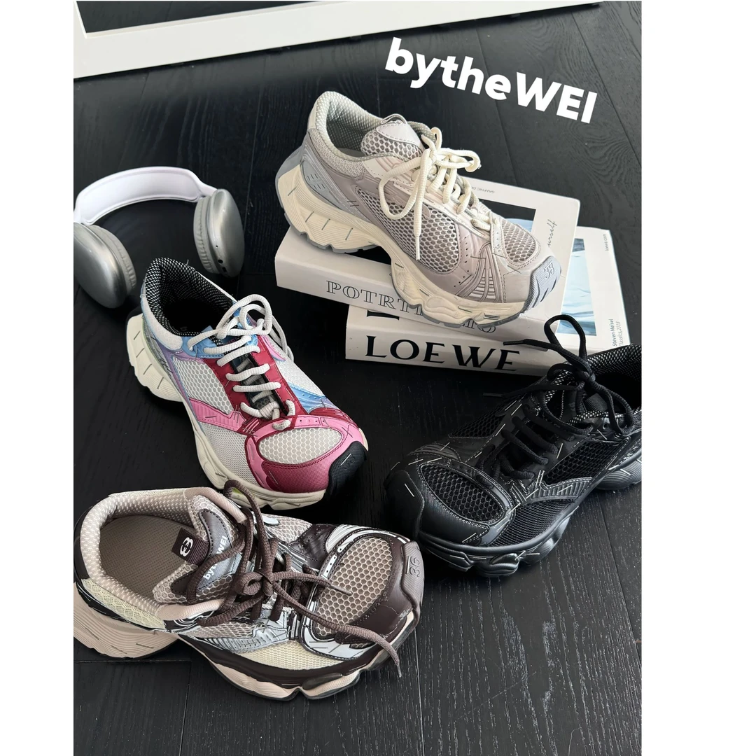 bytheWEI自制【8700】新款订书机老爹鞋女复古做旧运动休闲鞋ins潮