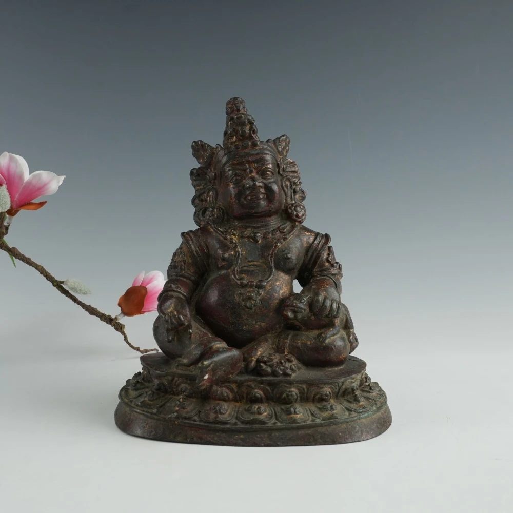 lot92419 清代 铜漆金黄财神像