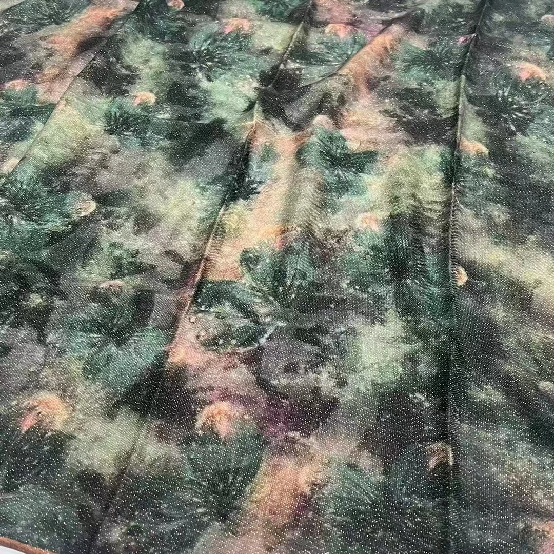 1米金丝羊毛方巾-迷幻蝶语 95cm丝巾 020