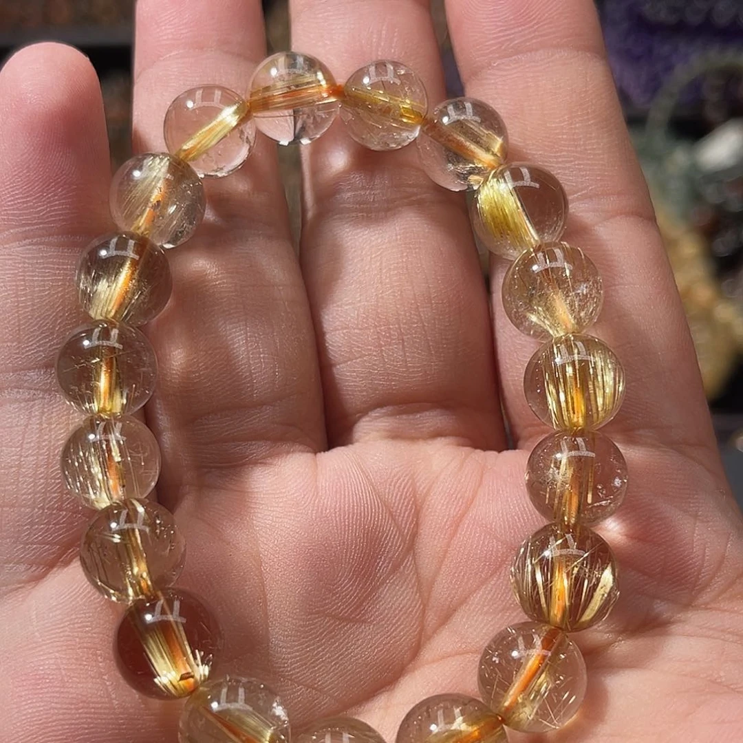 蔓***紫水晶手串未镶嵌钛晶