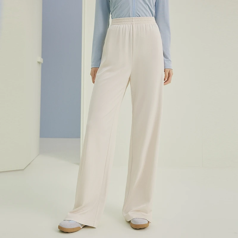firststation时尚百搭松紧腰宽松直筒长款休闲裤女25