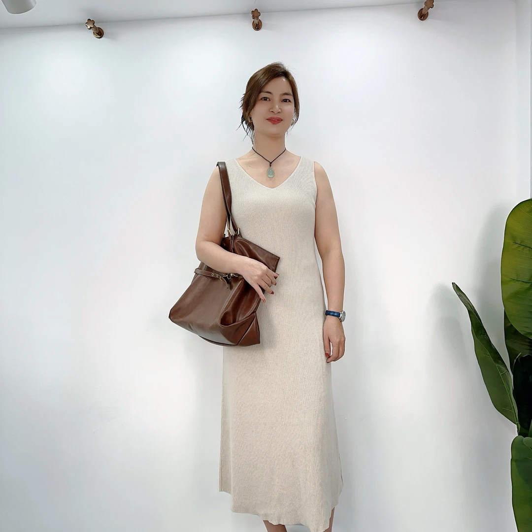 打底连衣裙559208女夏款吊带背心长裙修身显瘦无袖