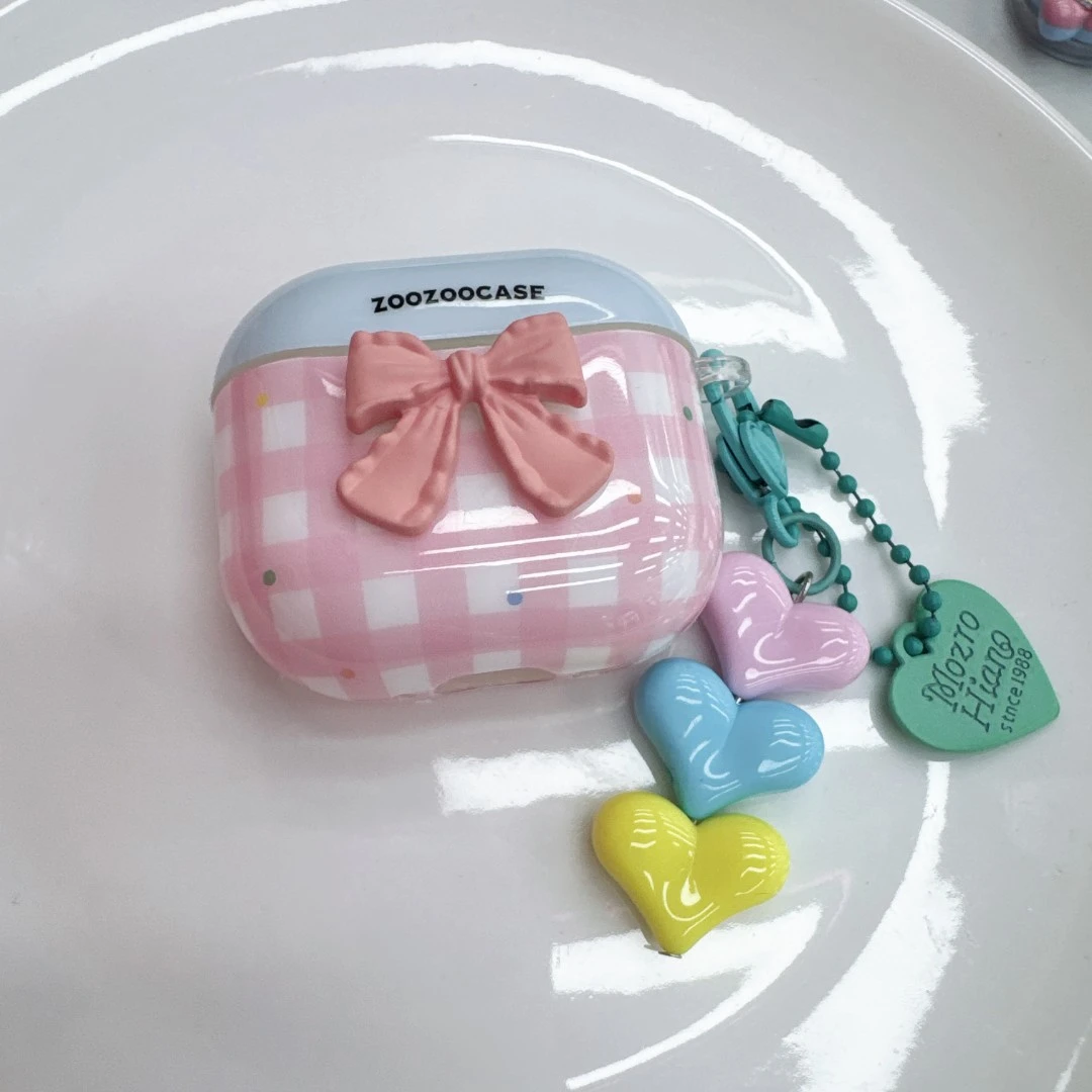 粉色蝴蝶结耳机壳