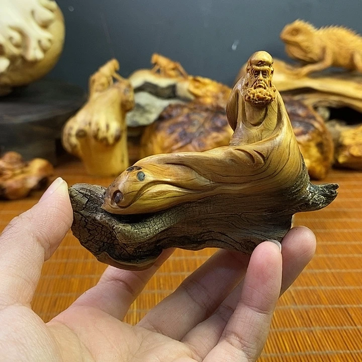 柏木（崖柏）达摩摆件