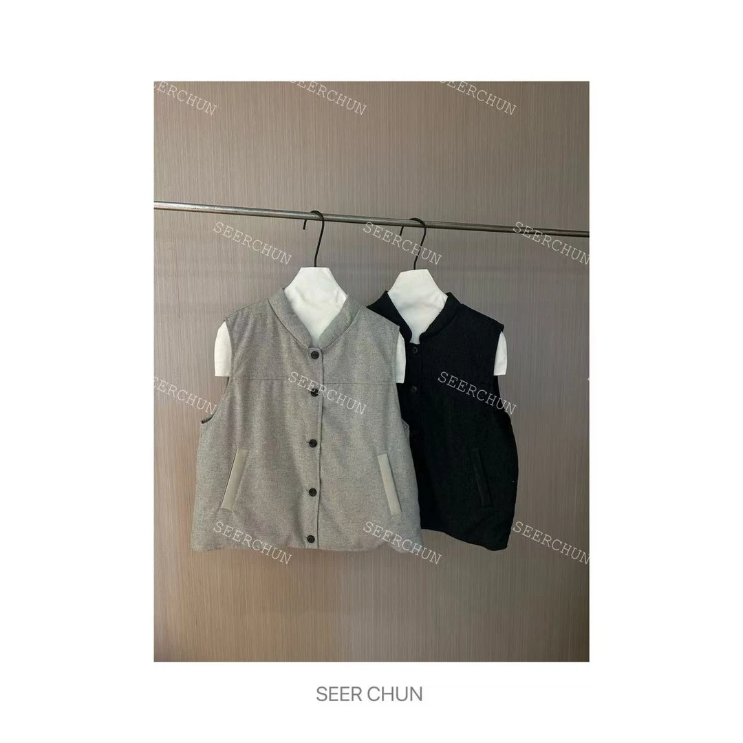 SEER CHUN“都市轻行”羊毛鹅绒马甲 20350