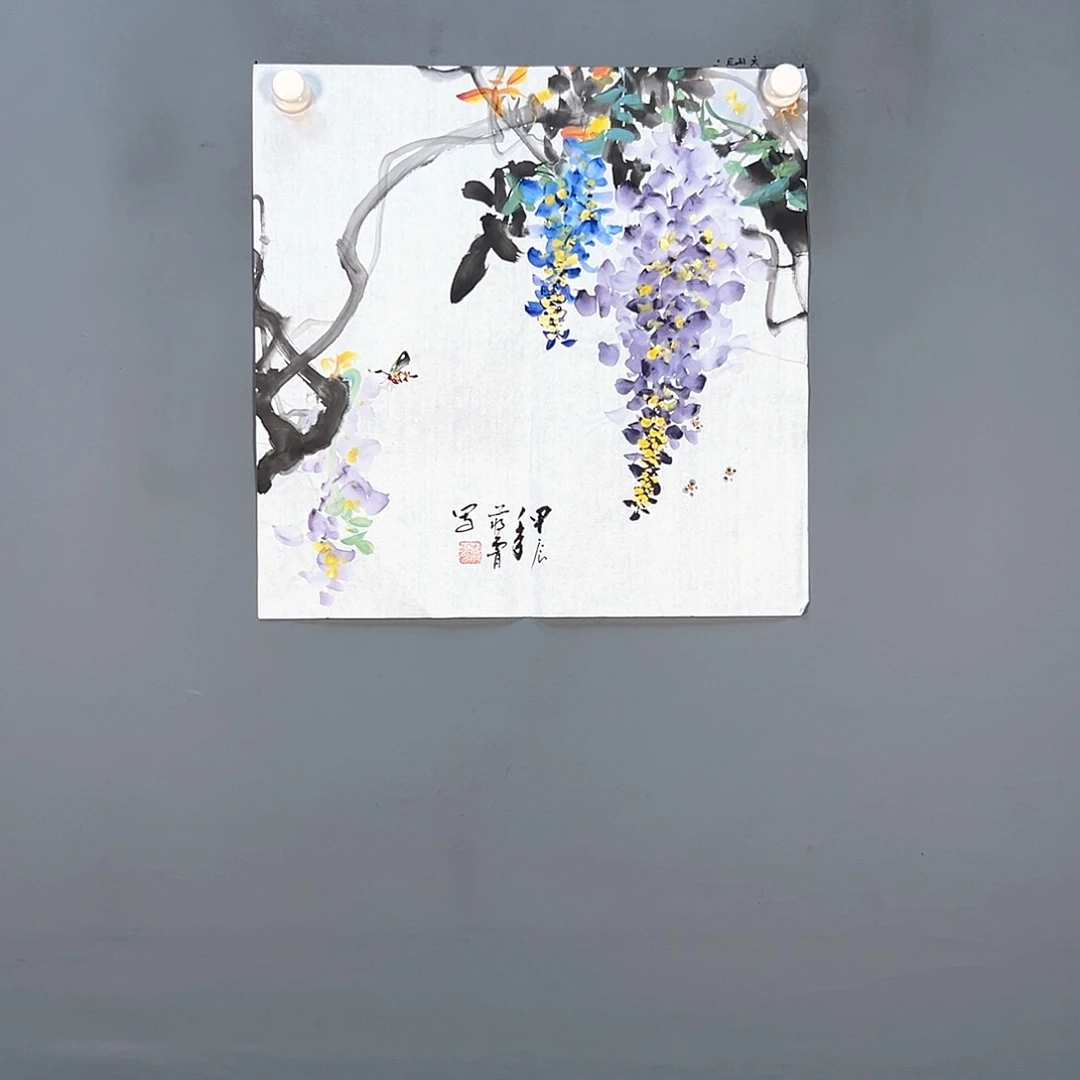 国画460 花鸟和花的颜色搭配起来