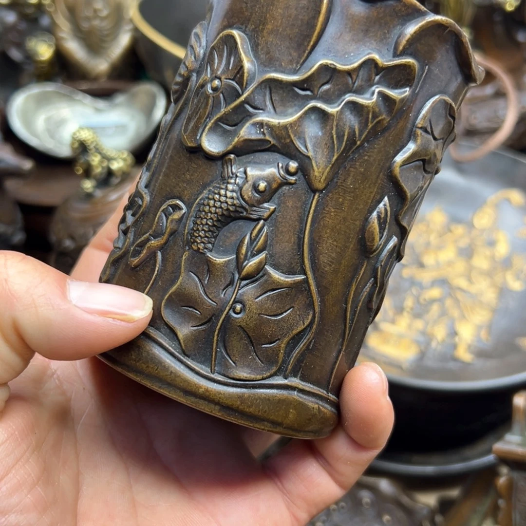铜摆件欢迎欢迎你
