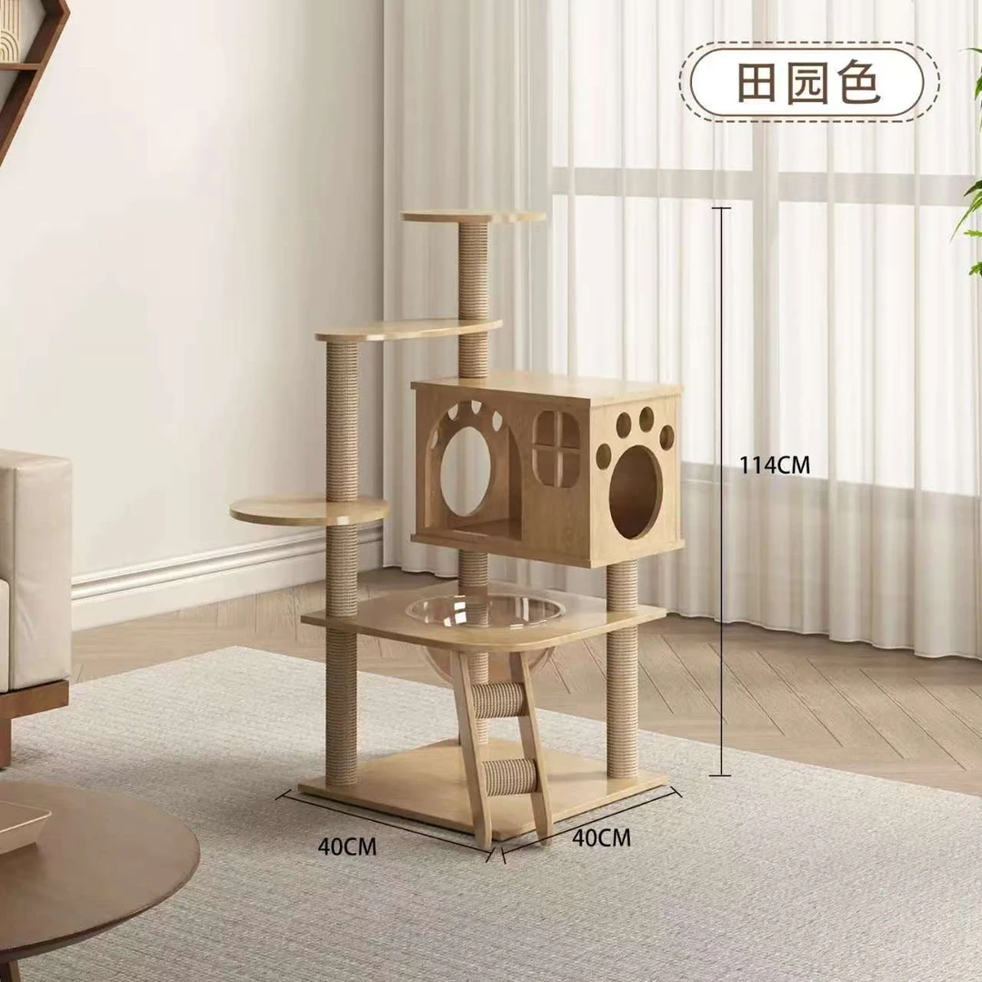 家用猫爬架猫窝一体带太空舱猫抓板猫咪休息攀爬架