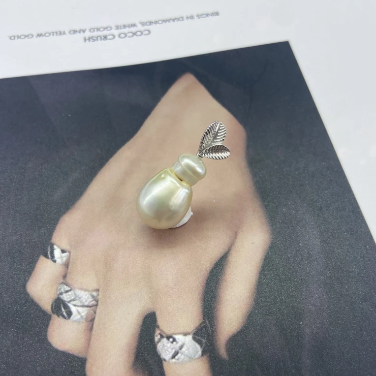 海水天然南洋金珠巴洛克吊坠12.6mm