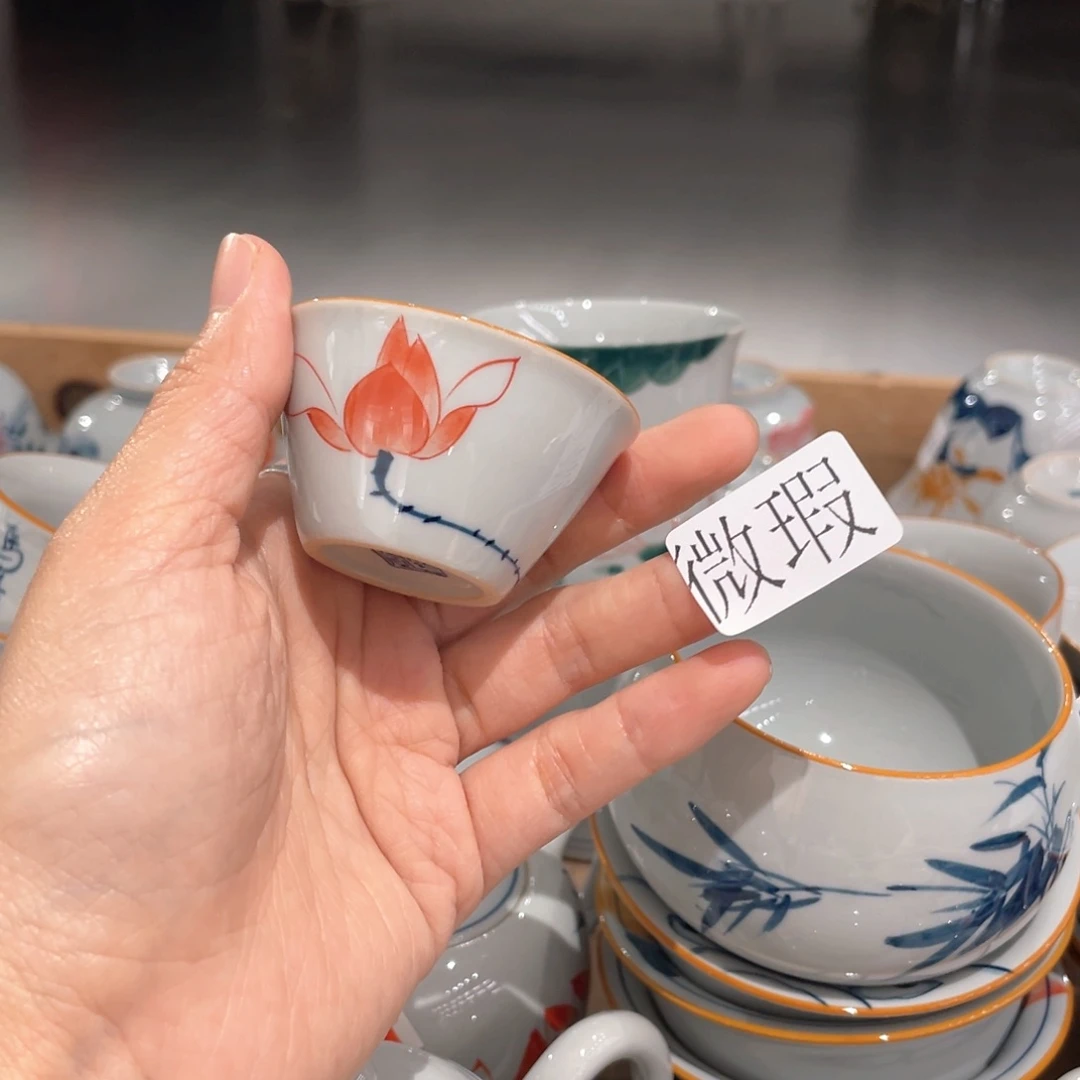 纯手绘釉下彩微瑕