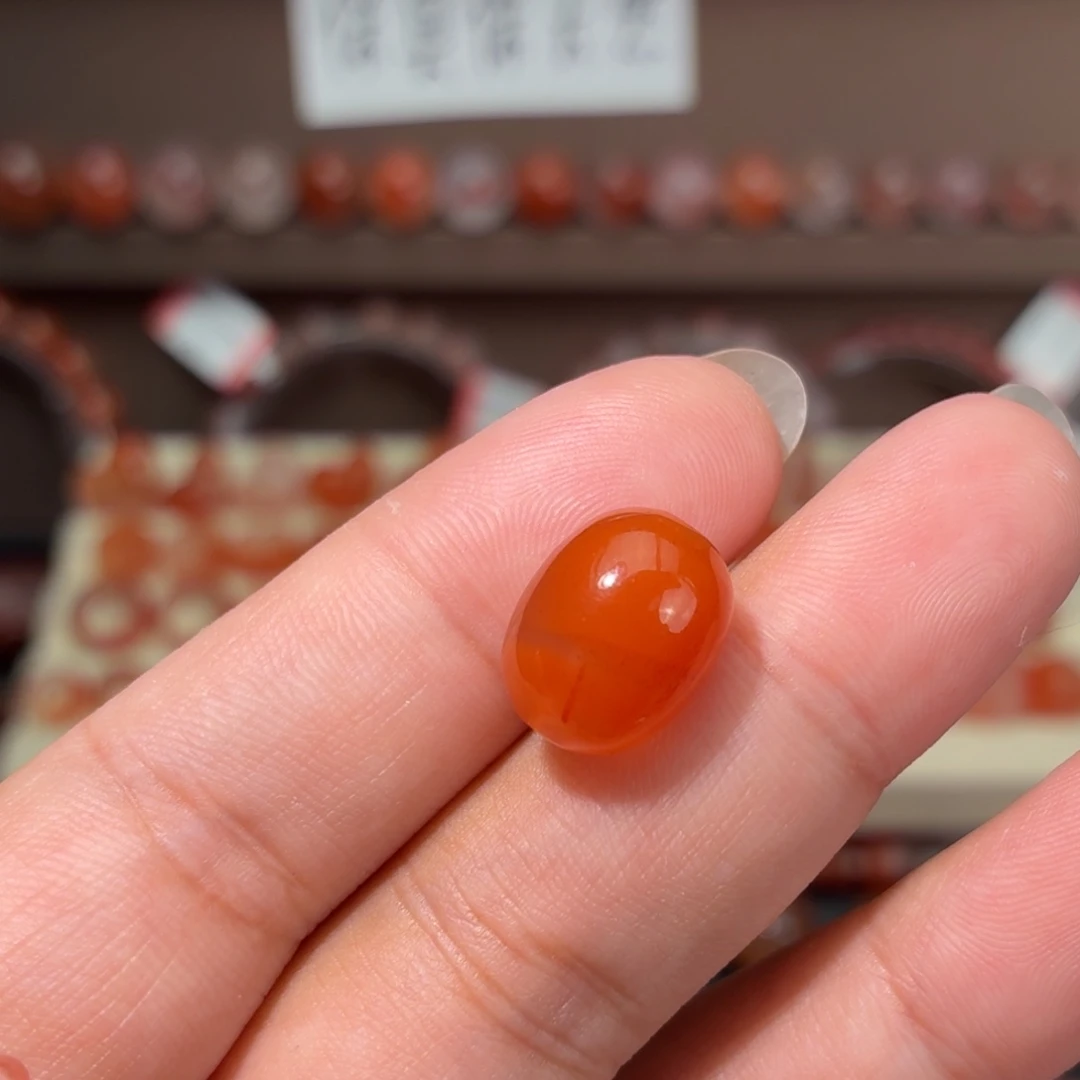 南红玛瑙未镶嵌川料10咪枣珠