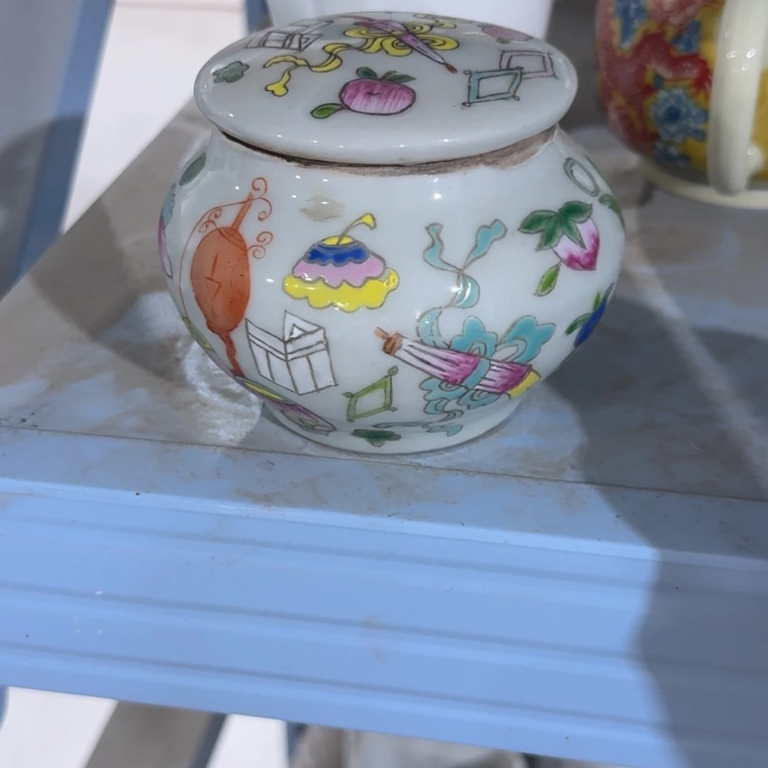 瓷片摆件手绘瓷器全部处理