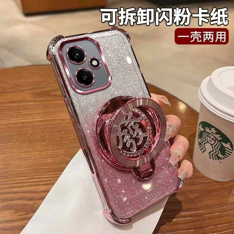 适用荣耀400手机壳DNN-AN00新款发财支架保护套四角气囊防摔高级.