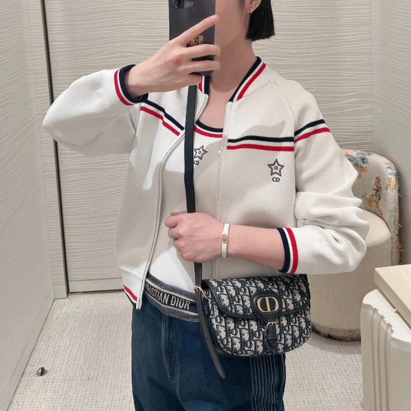 未使用 DIOR/迪奥 Vibe系列SS25字母条纹刺绣外套38码D17169