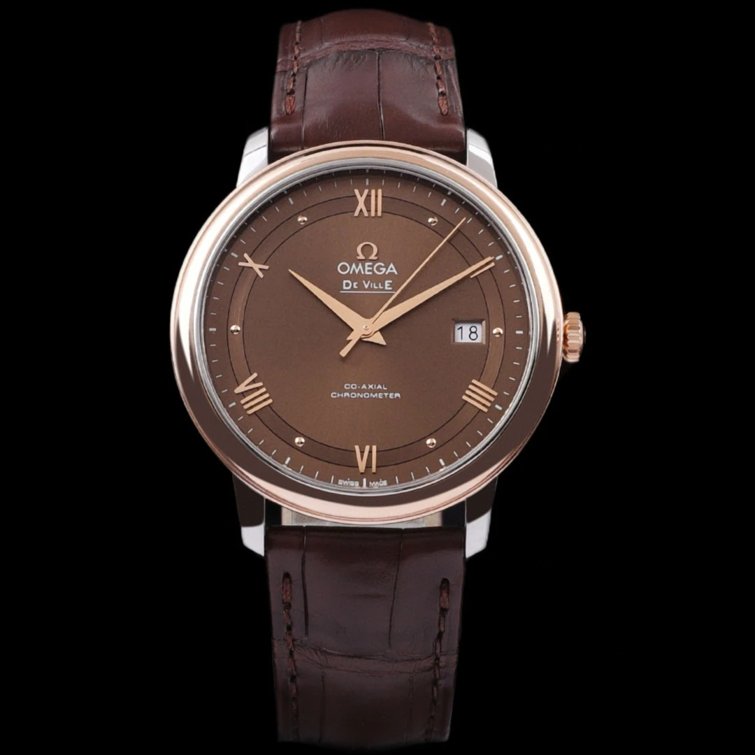 99新 Omega/欧米茄 大牛钟表/碟飞·咖色盘面/未使用全套/表径39.5