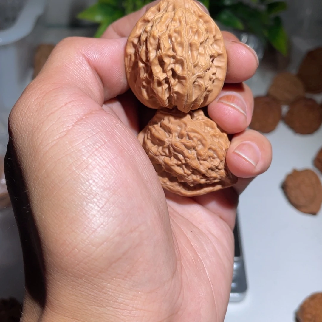 潮***盈吊坠文玩核桃36金牛