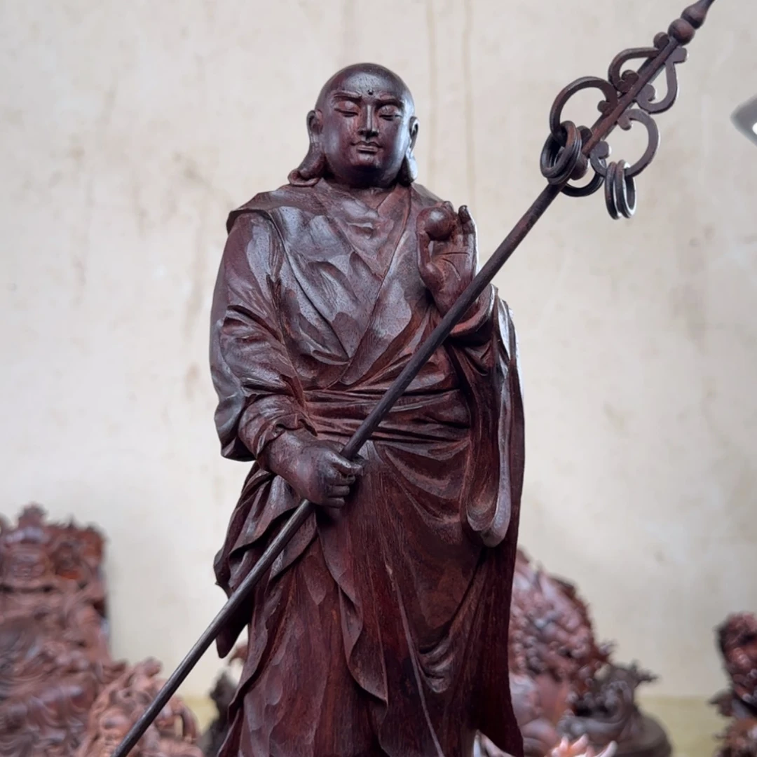 【闪购商品】檀香紫檀（小叶紫檀）三*哥地藏王 摆件品