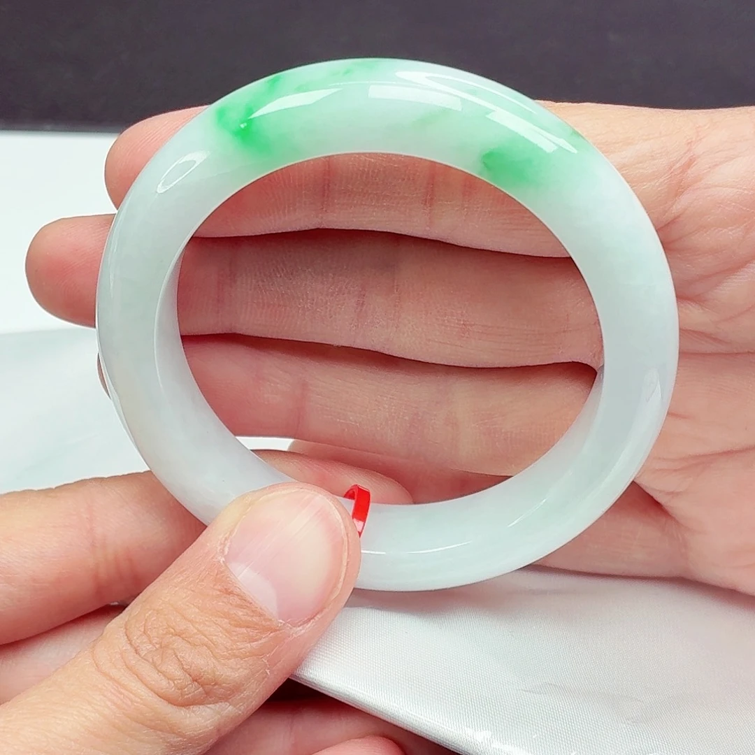 翡翠未镶嵌手镯53圈口