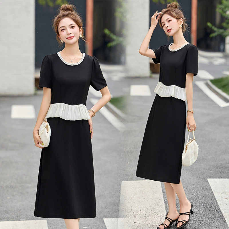 设计感花边褶皱套装裙女2025夏季新款小香风名媛气质半身裙两件套