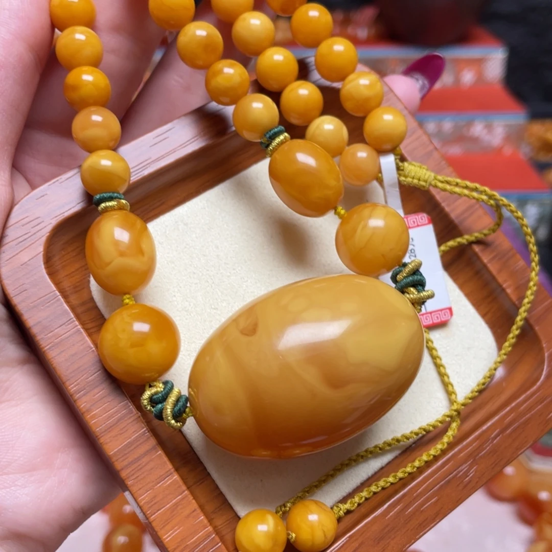蜜蜡颈饰未镶嵌项链