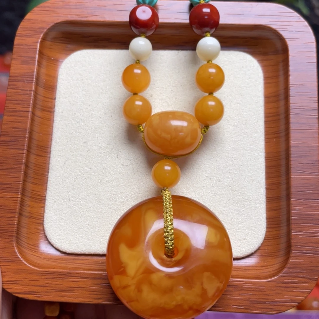 蜜蜡未镶嵌颈饰项链