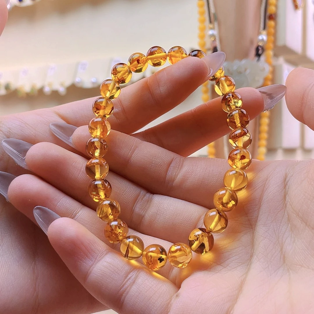 琥珀手链未镶嵌墨*