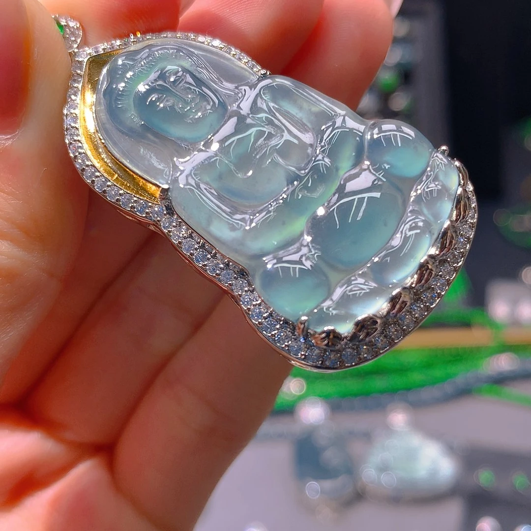 翡翠未镶嵌耳饰天然翡翠