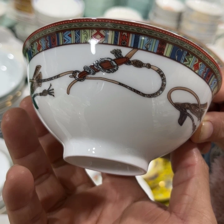 瓷片爱马4.5寸碗六个