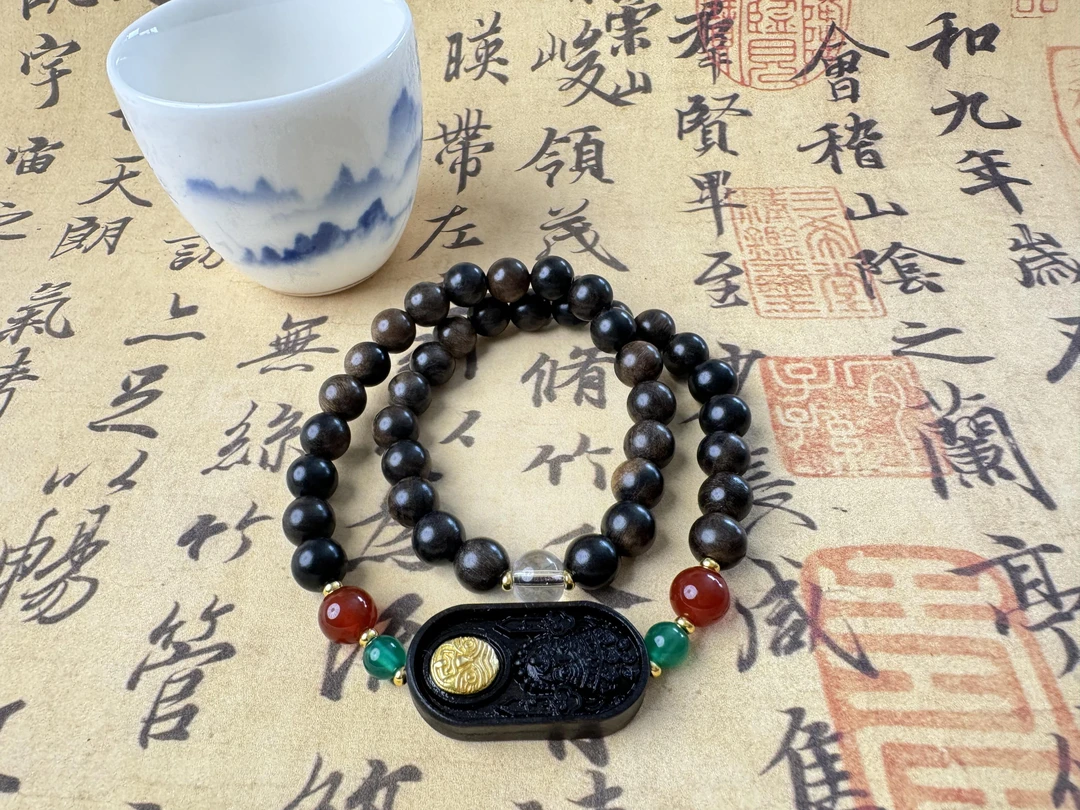 十日谭 西域圣徒沉贵宝双圈手串