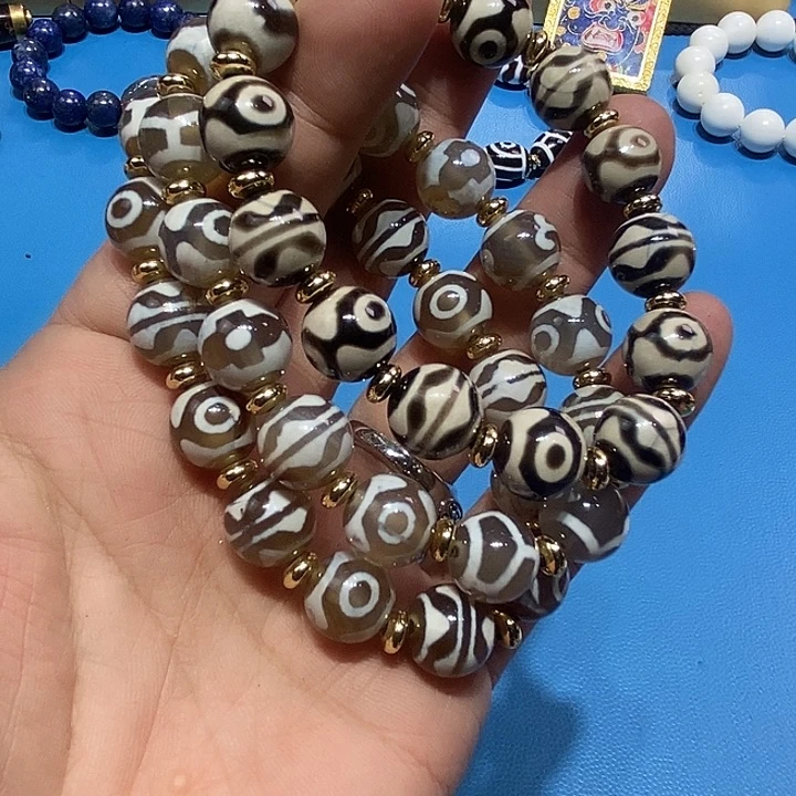 玛瑙/玉髓颈饰足银镀金镶嵌26