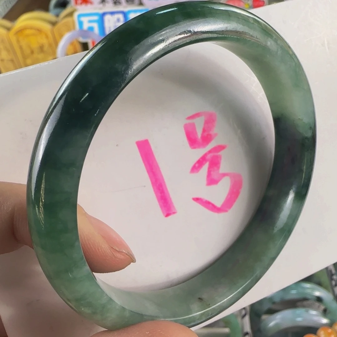 未镶嵌手镯翡翠老坑59.5老蓝水不是危地马拉