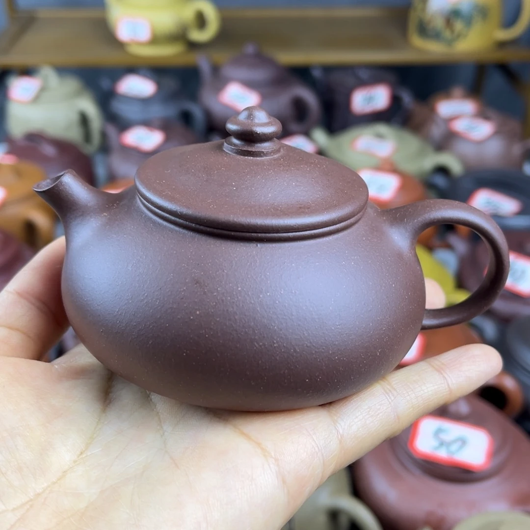 紫砂茶壶宜兴紫砂壶寒江