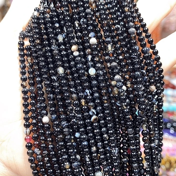 玛瑙/玉髓未镶嵌珠宝半成品玛瑙卡3mm（3条）