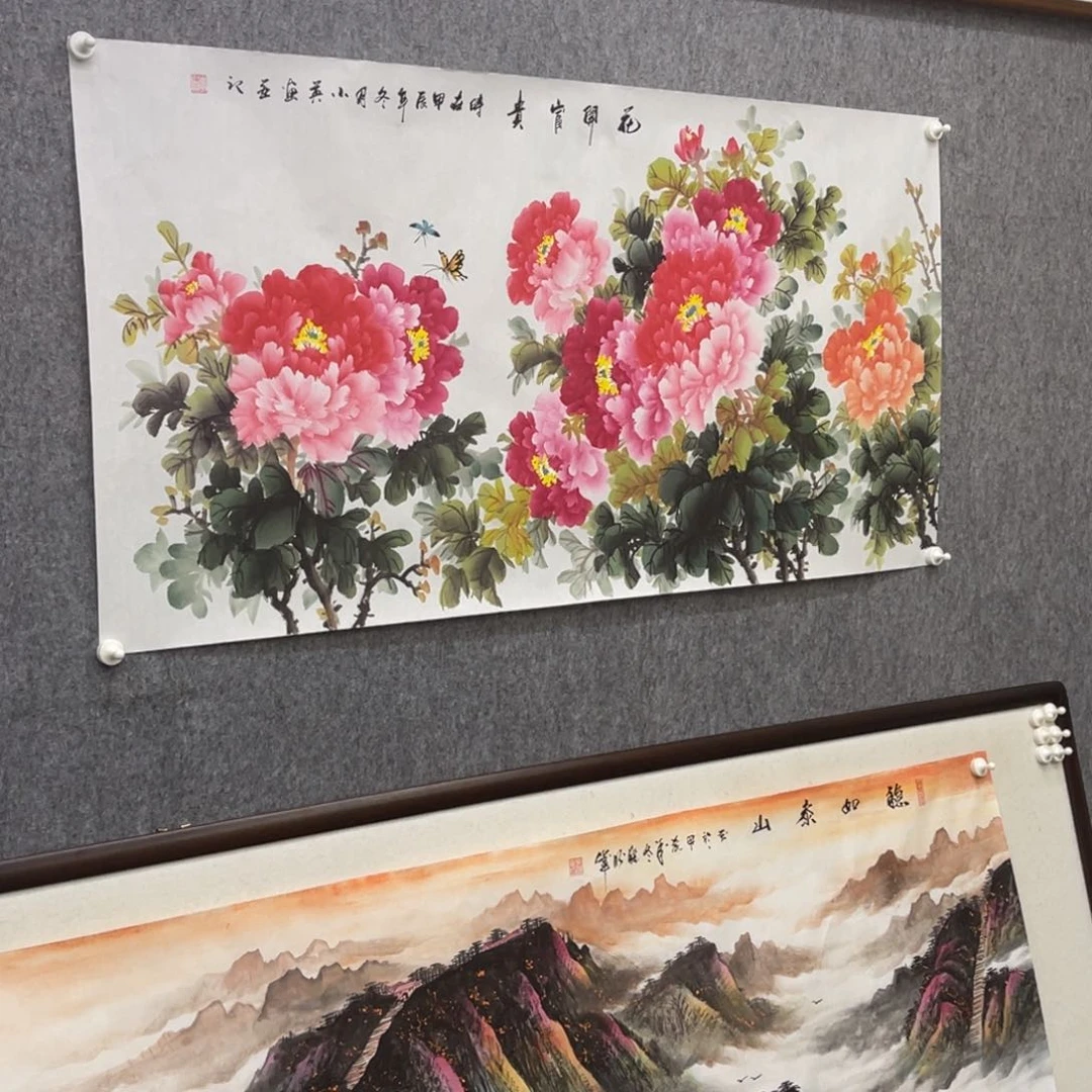 国画四尺牡丹画芯